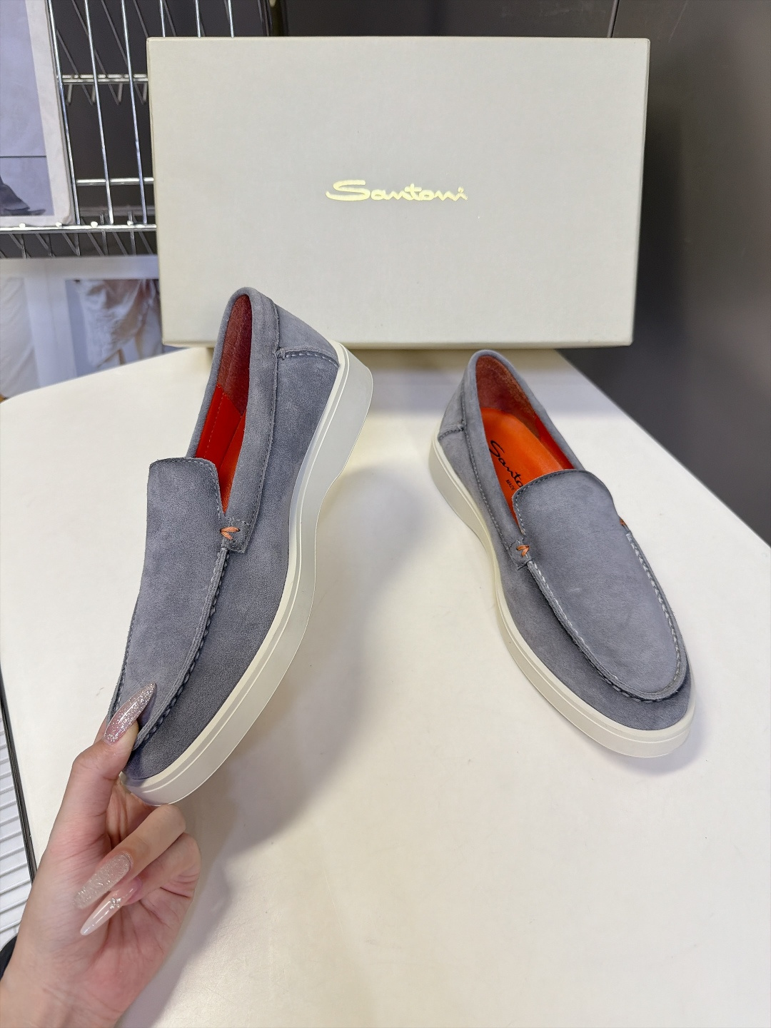 Santoni 圣东尼Easy系列老钱风乐福鞋 超多明星网红种草 意大利Santoni经典Easy休闲乐福鞋 标志性亮眼