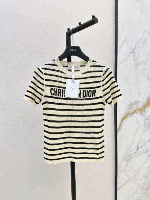 Dior Striped Knit Top - Navy Inspired, Slim Fit, Spring/Summer Collection 1 Dior Striped Knit Top - Navy Inspired, Slim Fit, Spring/Summer Collection