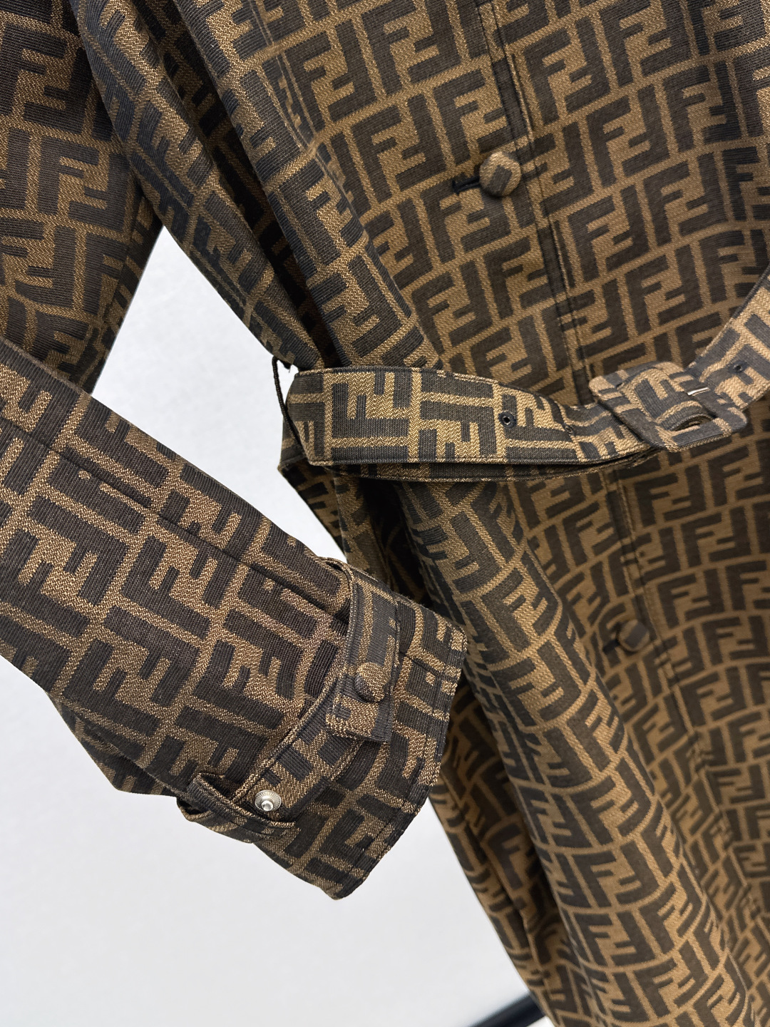 Fendi Double F Jacquard Longline Trench Coat with Belted Waist 5 cmp i1755644574574 5662 0 4
