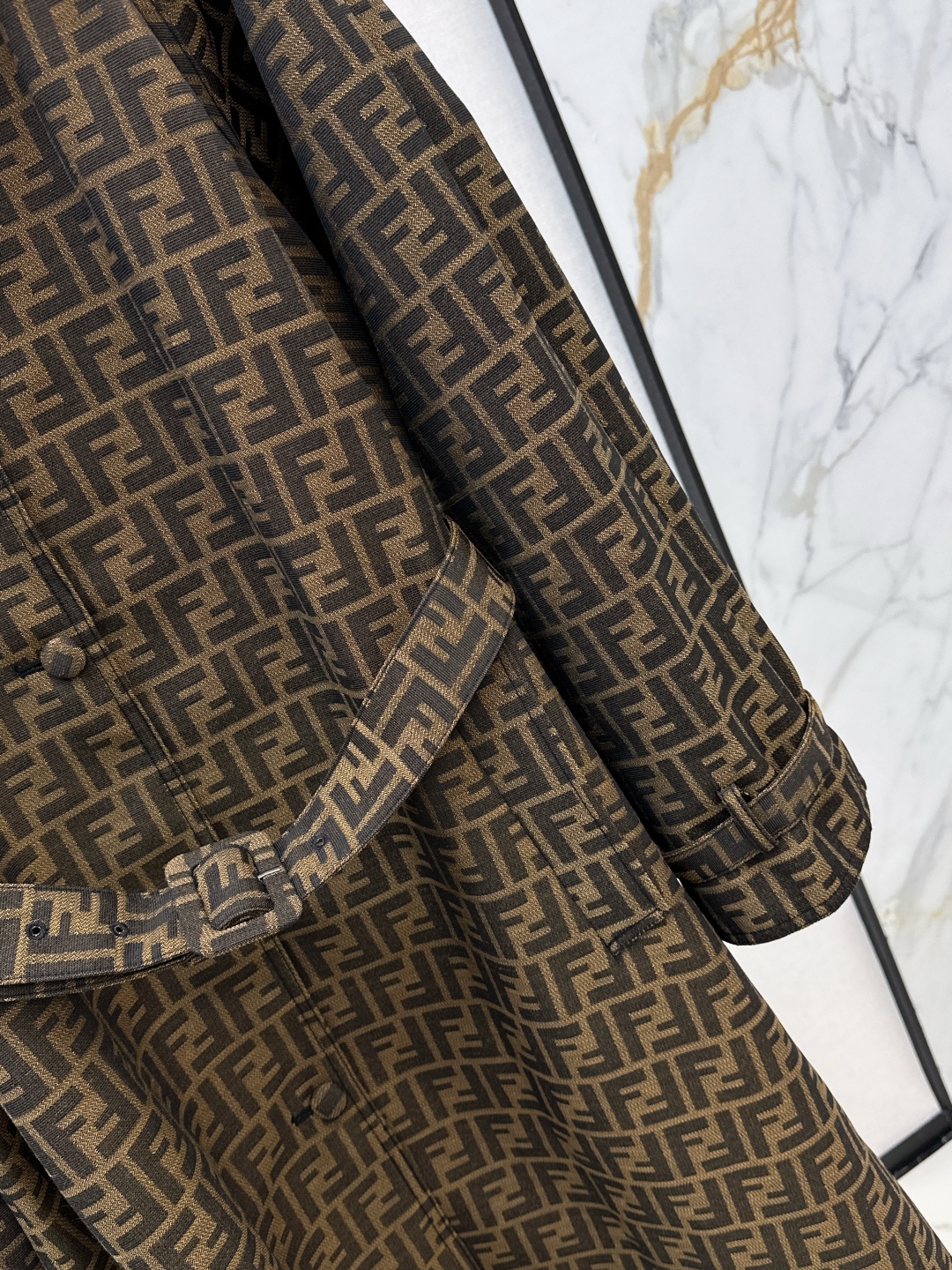 Fendi Double F Jacquard Longline Trench Coat with Belted Waist 6 cmp i1755644575194 8915 0 5