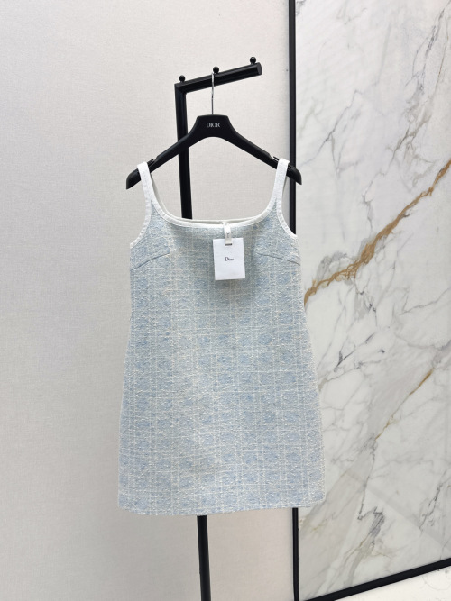 Miss D Glacier Blue Tweed Mini Dress - Sleeveless A-Line 1 Miss D Glacier Blue Tweed Mini Dress - Sleeveless A-Line
