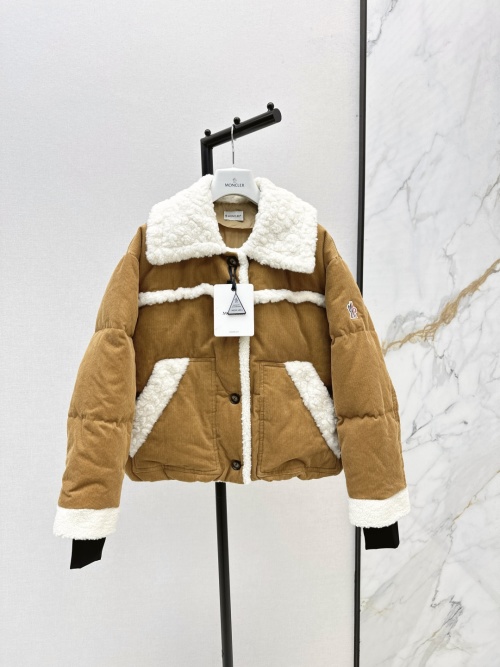 Moncler Women's Shearling-Trimmed Corduroy Down Puffer Jacket