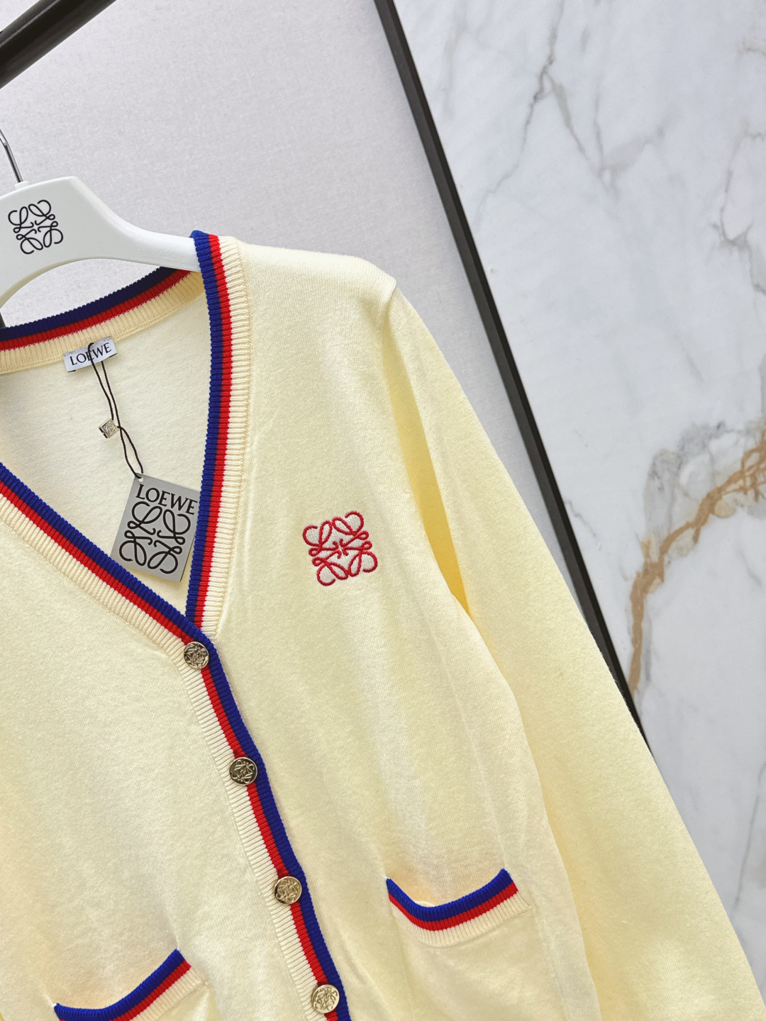 Loewe Women's Wool Cardigan with Logo Embroidery - Classic Style 4 cmp i1755991515919 406 0 4