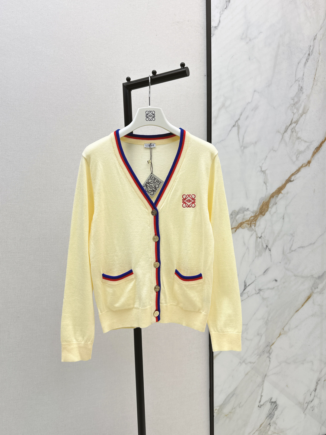 Loewe Women's Wool Cardigan with Logo Embroidery - Classic Style 1 cmp i1755991515923 3737 0 0
