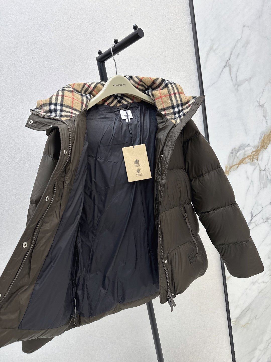 Burberry Women's Hooded Puffer Jacket Goose Down Filled H-Line Coat 8 cmp i1756377076594 5964 0 6