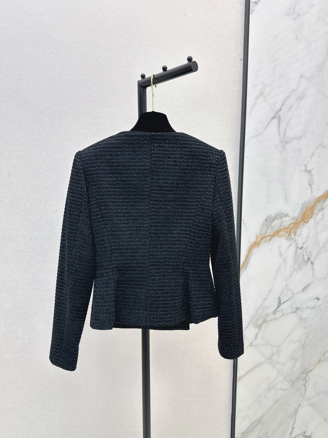 Elegant Tweed Jacket with Tie Neck and Gold Buttons 10 cmp i1756379855826 5259 0 8
