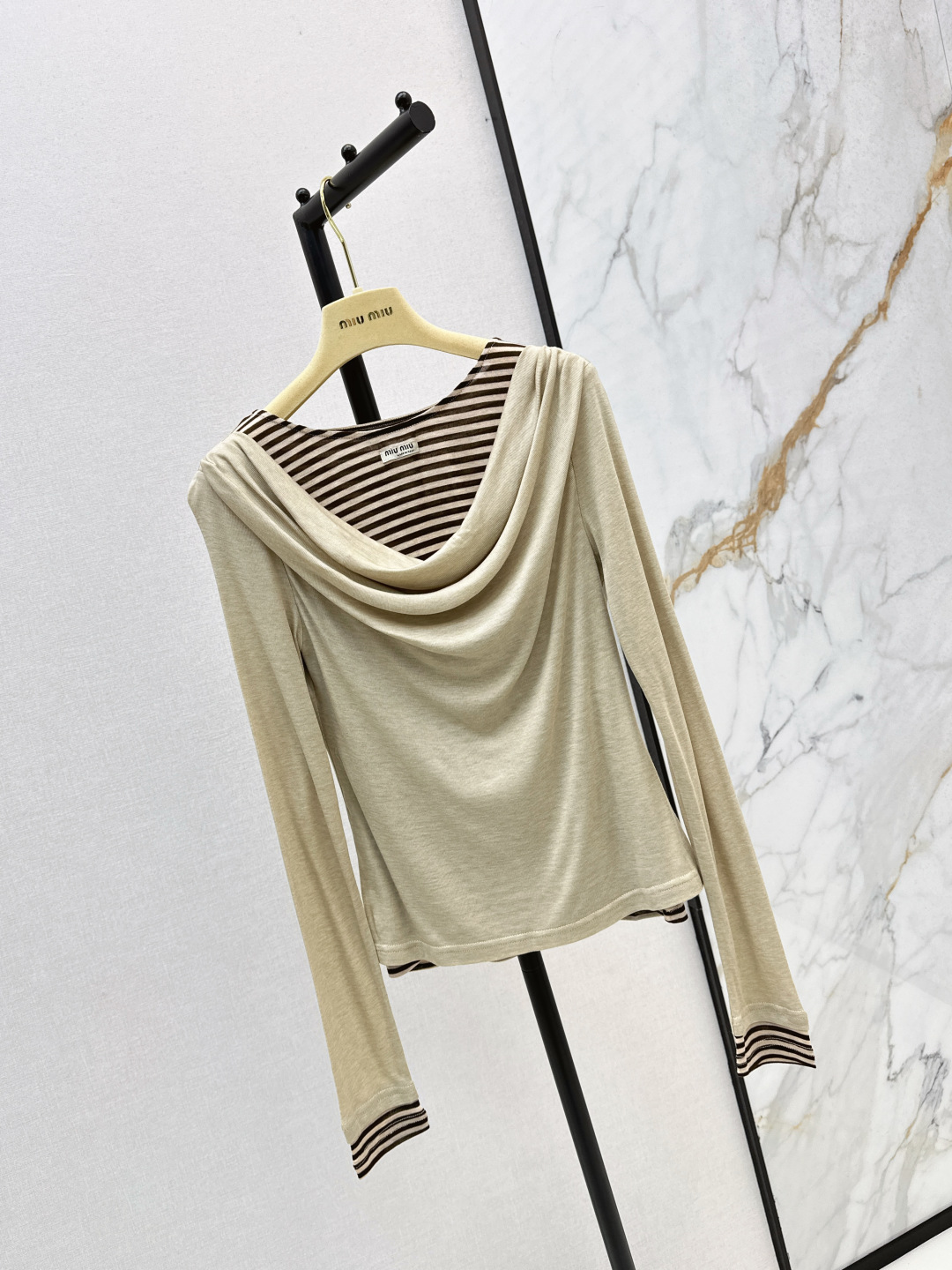 Miu Miu Striped Layered-Look Long Sleeve Top 3 cmp i1756463995200 3008 0 1