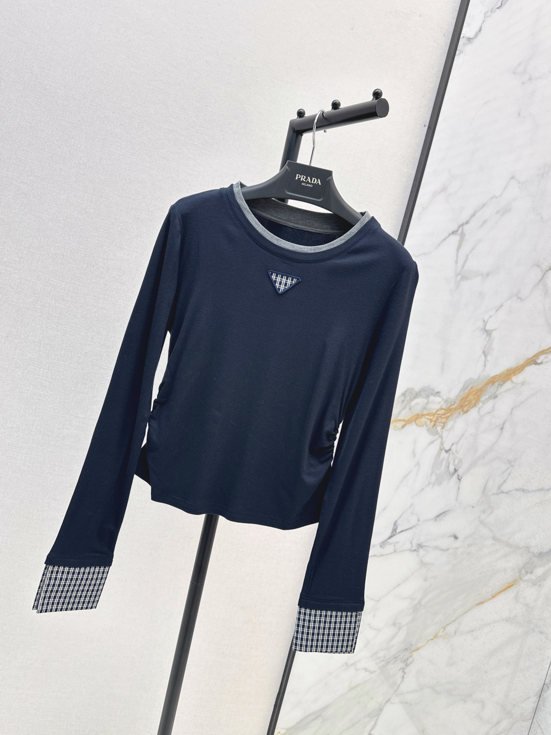 Prada Women's Long Sleeve T-Shirt Slim Fit Lightweight Cotton Blend 3 cmp i1756464231135 3699 0 1