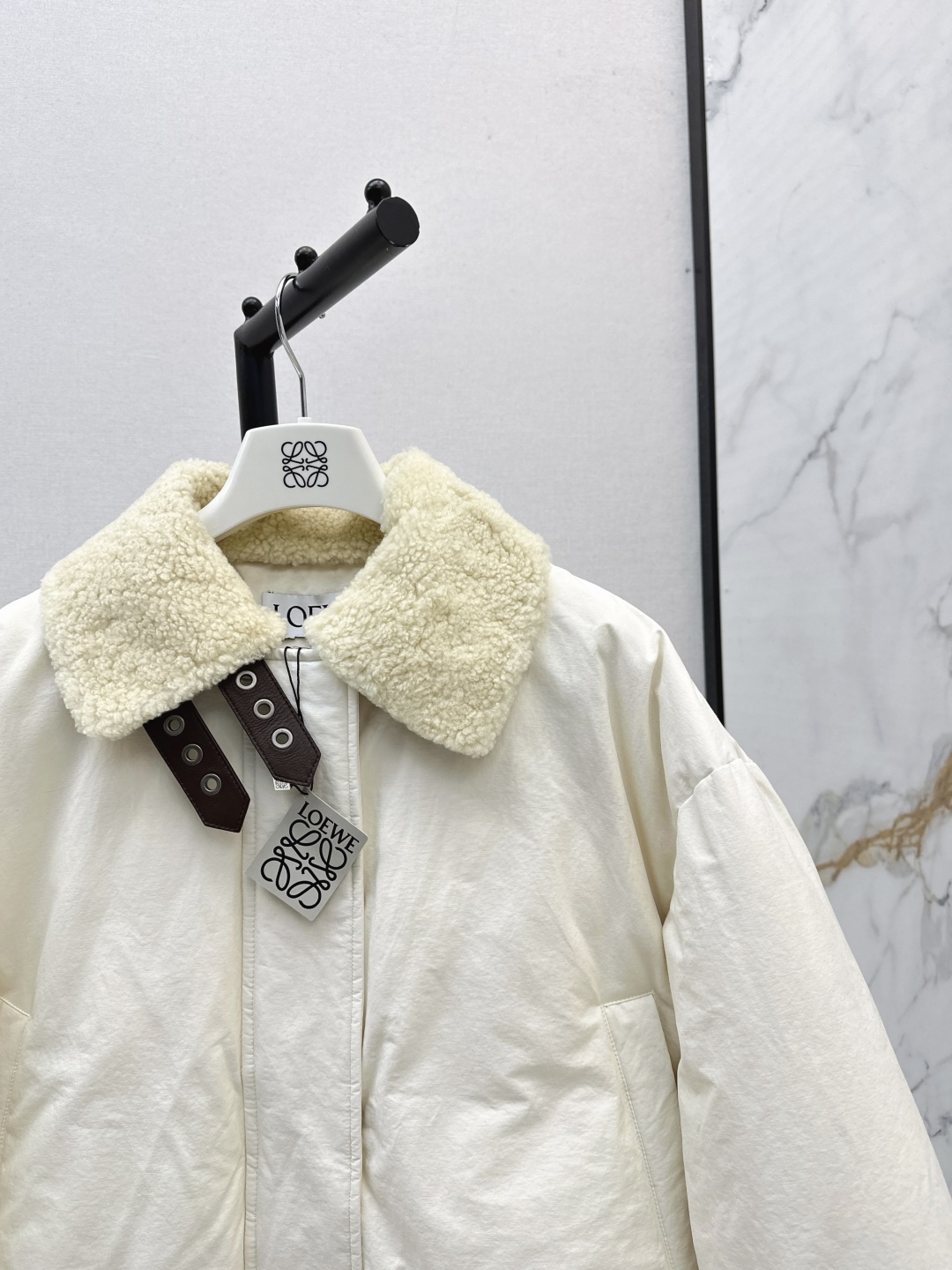 Loewe Women's White Lambswool Collar Padded Puffer Jacket Winter Coat 3 cmp i1756466927396 5688 0 1