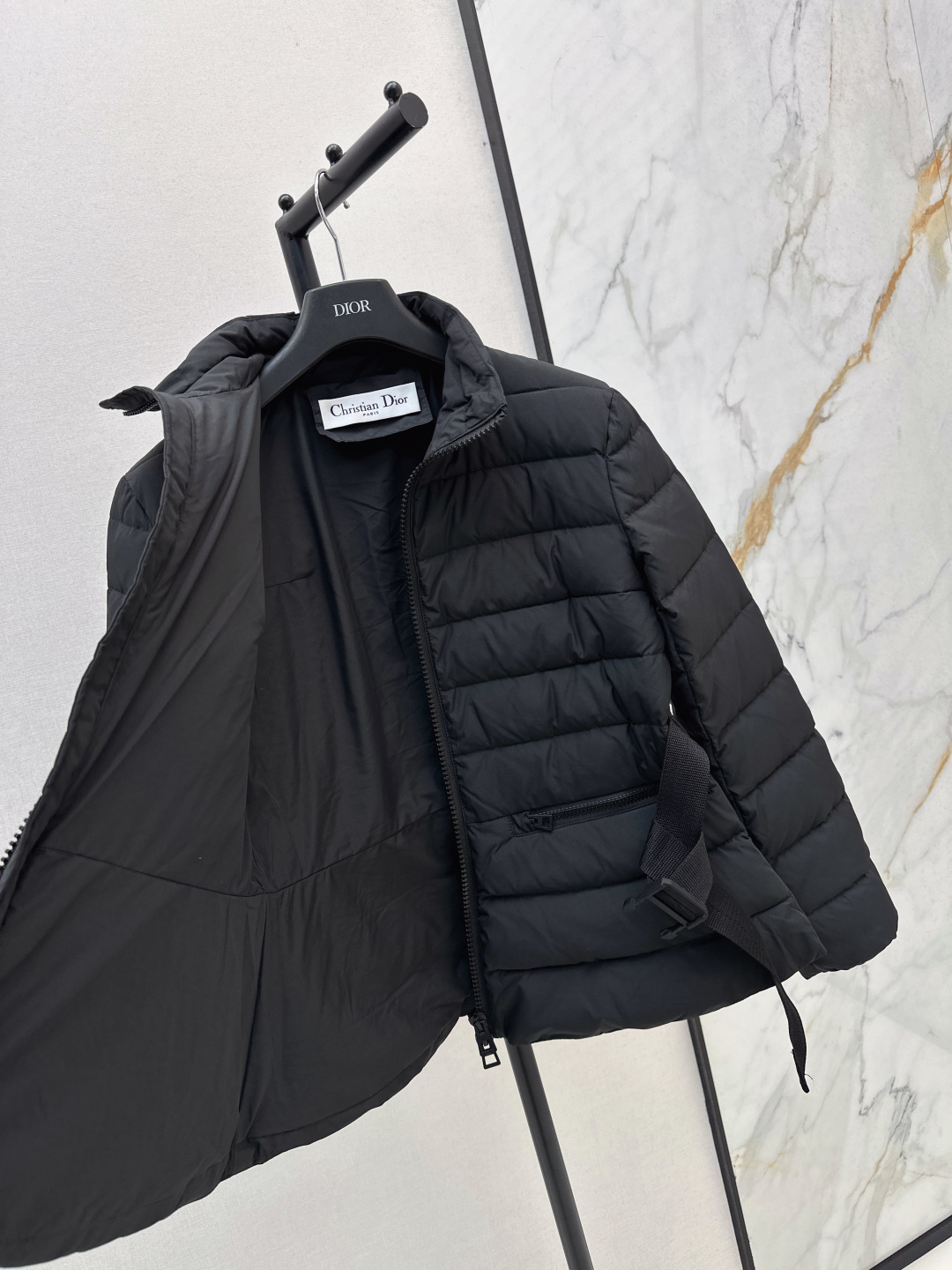 Dior Women's Black Down Jacket Stand Collar Slim Waist Winter Coat 7 cmp i1756469548085 3793 0 6