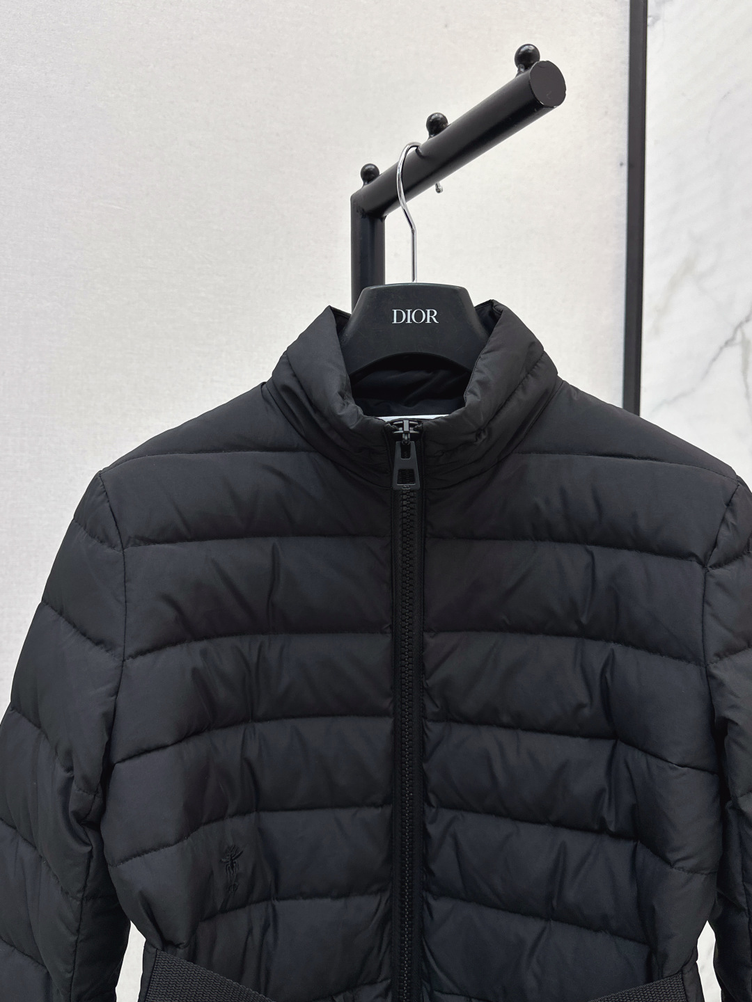 Dior Women's Black Down Jacket Stand Collar Slim Waist Winter Coat 4 cmp i1756469551623 4099 0 3