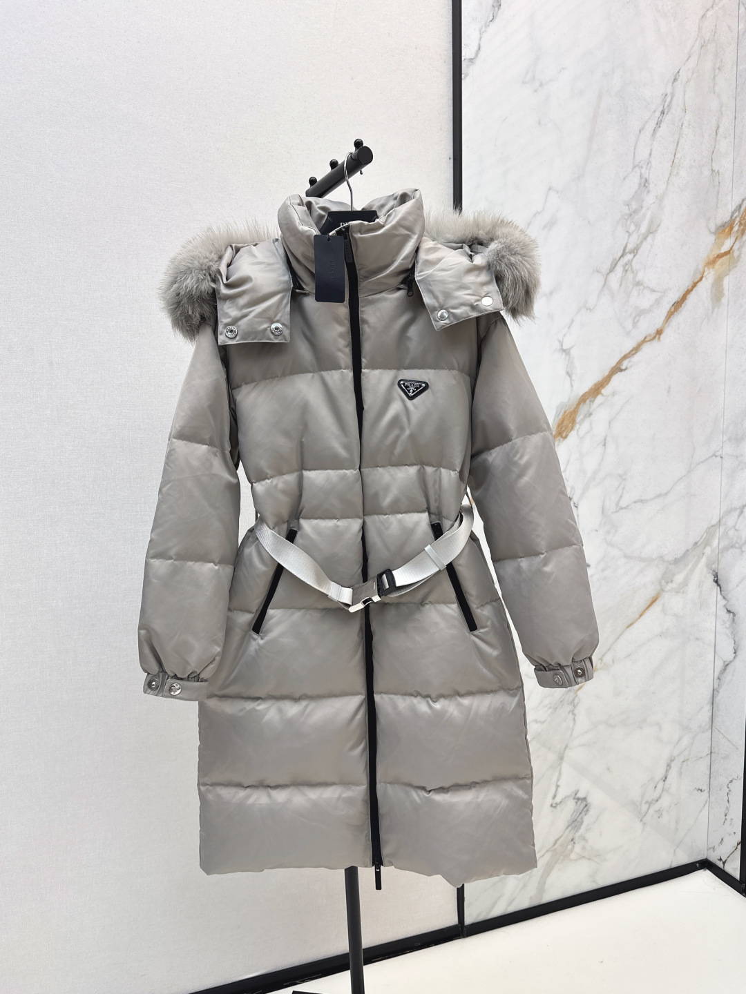 Prada Women's Down Jacket with Fur Hood and Belt - Slim Fit, Warm, Stylish 3 cmp i1756521530387 9070 0 1