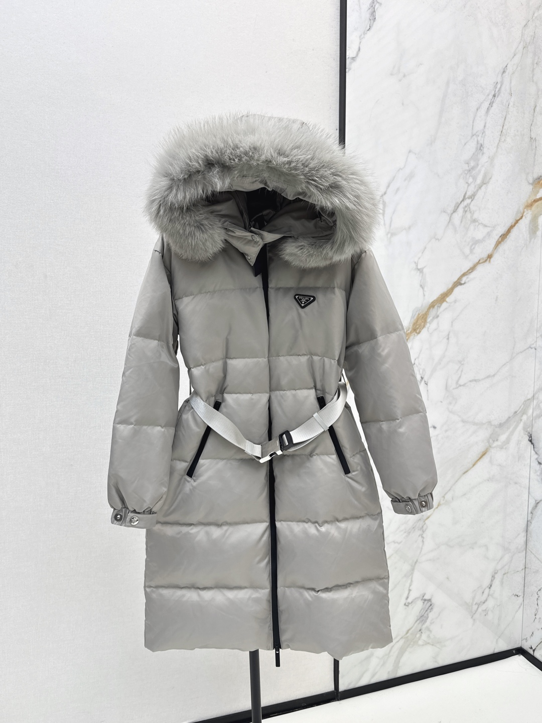 Prada Women's Down Jacket with Fur Hood and Belt - Slim Fit, Warm, Stylish 2 cmp i1756521534766 7568 0 0