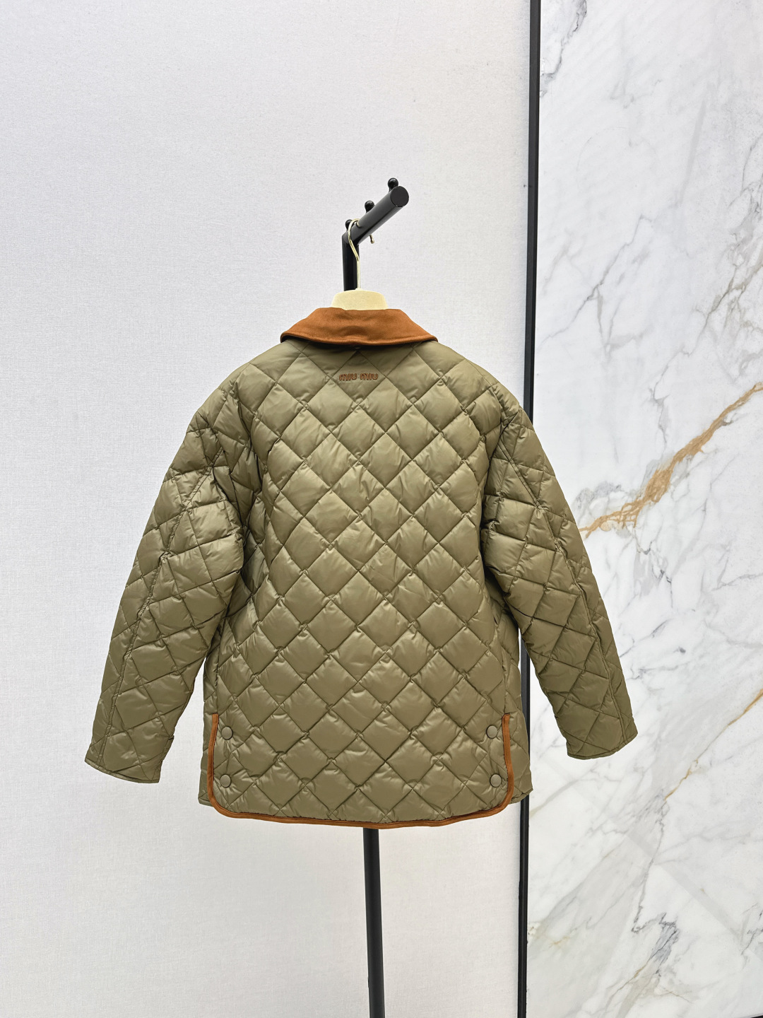Miu Miu Women's Quilted Puffer Coat with Corduroy Collar - Fall/Winter 10 cmp i1756525277948 4089 0 8