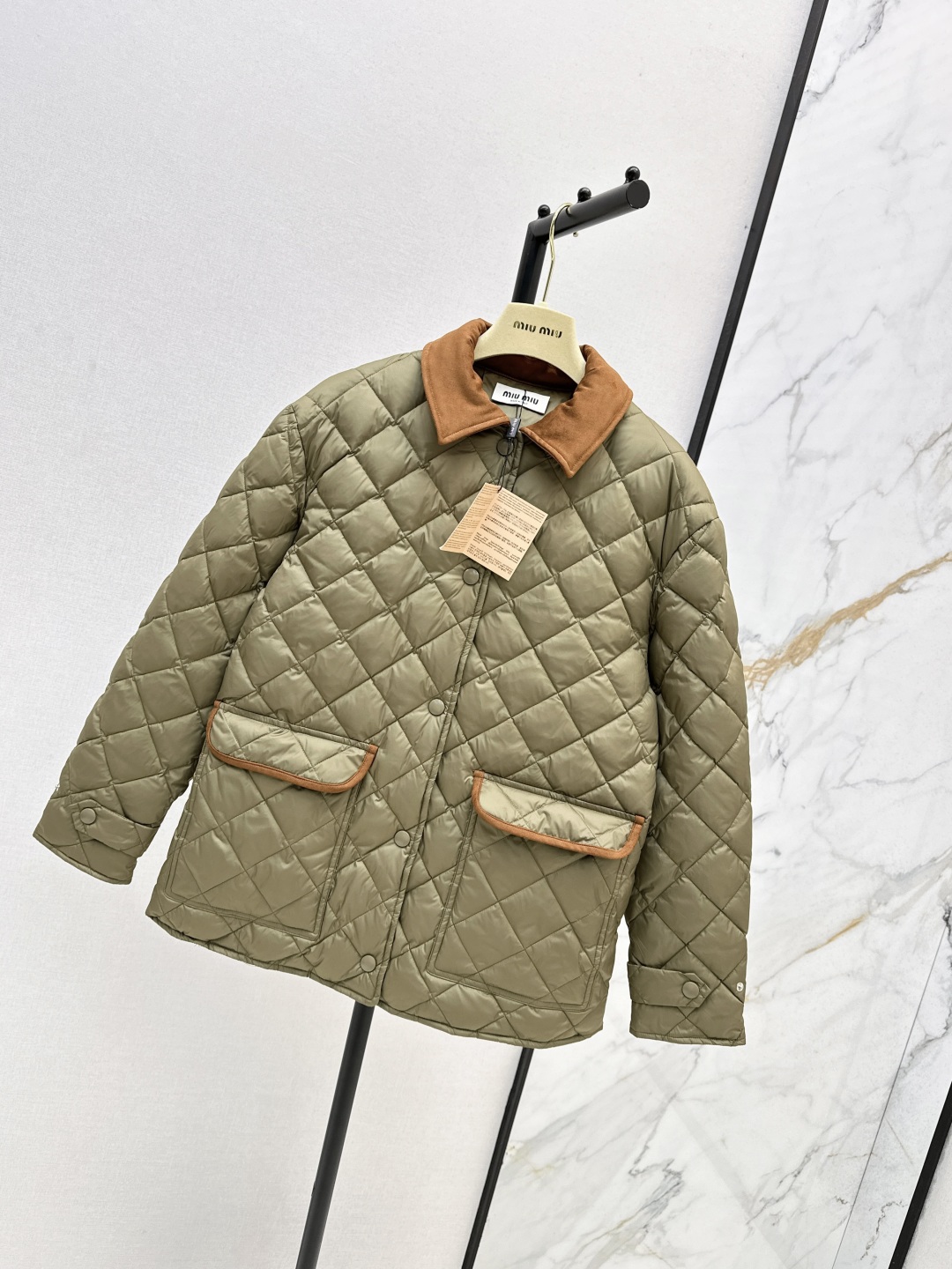 Miu Miu Women's Quilted Puffer Coat with Corduroy Collar - Fall/Winter 3 cmp i1756525278062 9319 0 1
