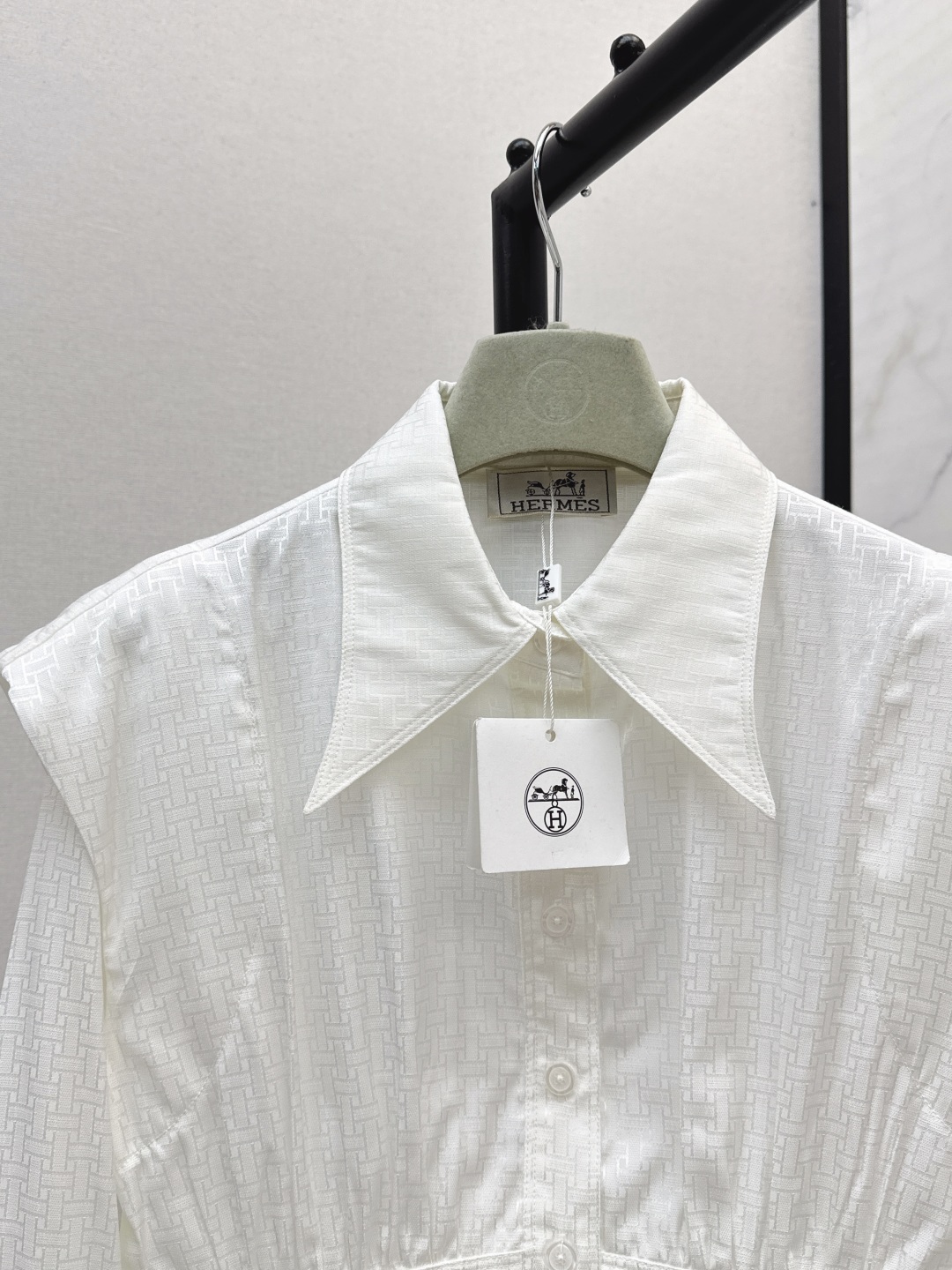 Elegant Women's White Jacquard Waist Shirt - Autumn New Collection 6 cmp i1756525608229 7466 0 4