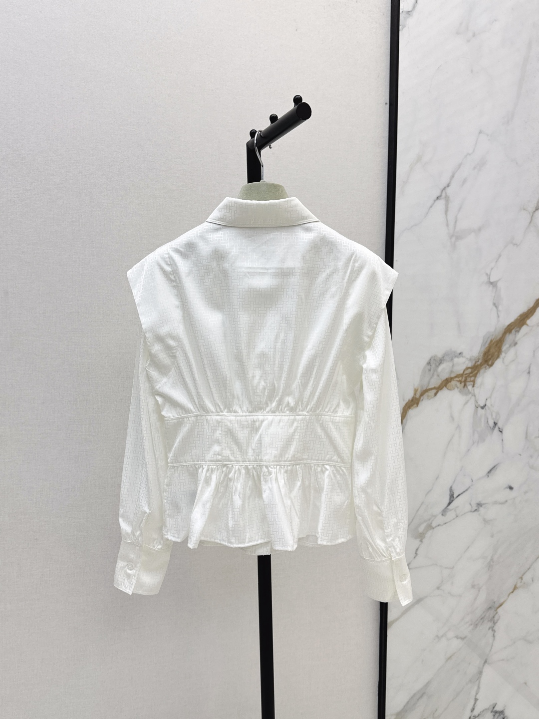 Elegant Women's White Jacquard Waist Shirt - Autumn New Collection 9 cmp i1756525613679 4318 0 7