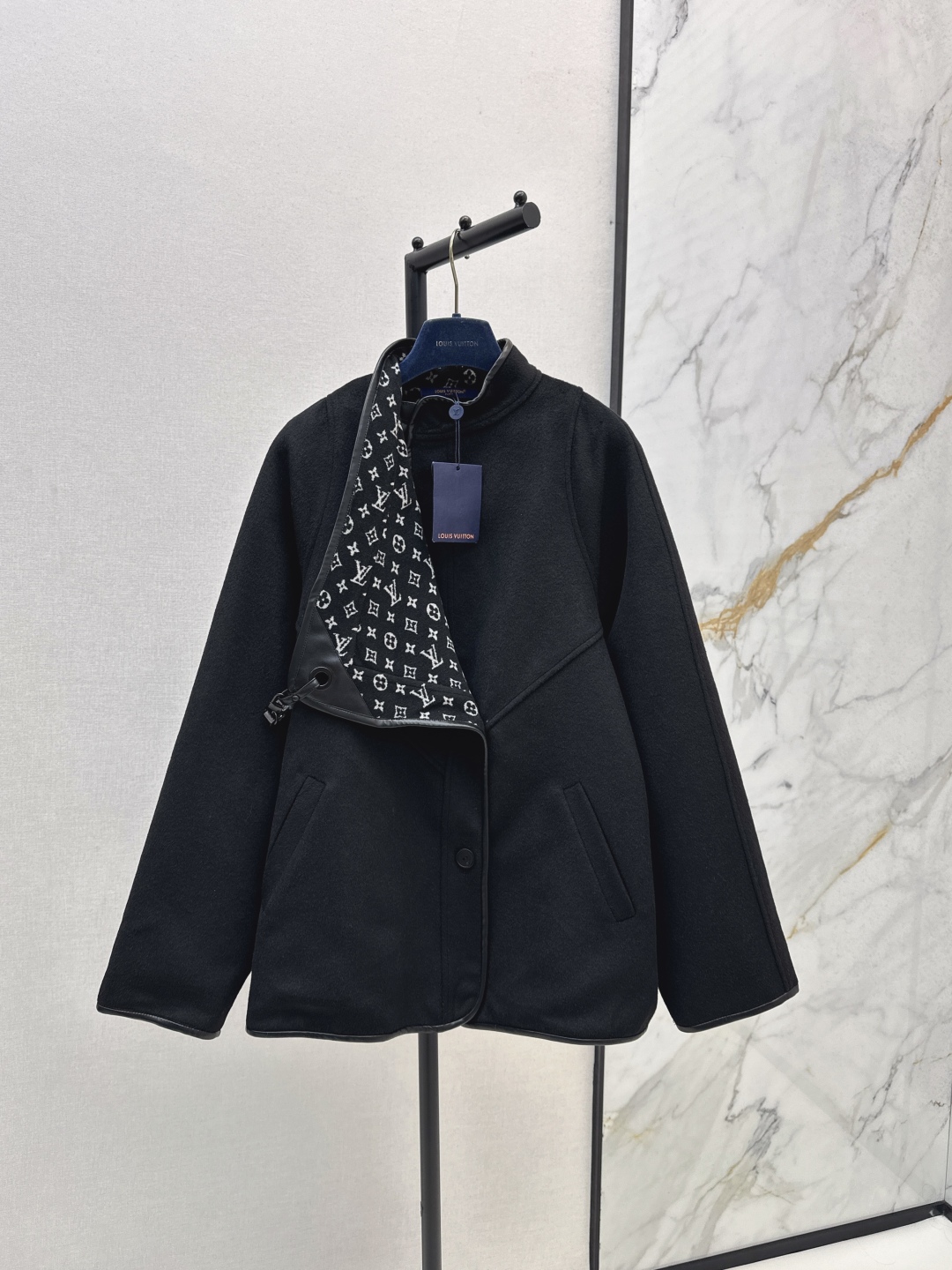 Louis Vuitton Women's Black Wool Blend Reversible Cape Coat 2 cmp i1756609216068 9762 0 0