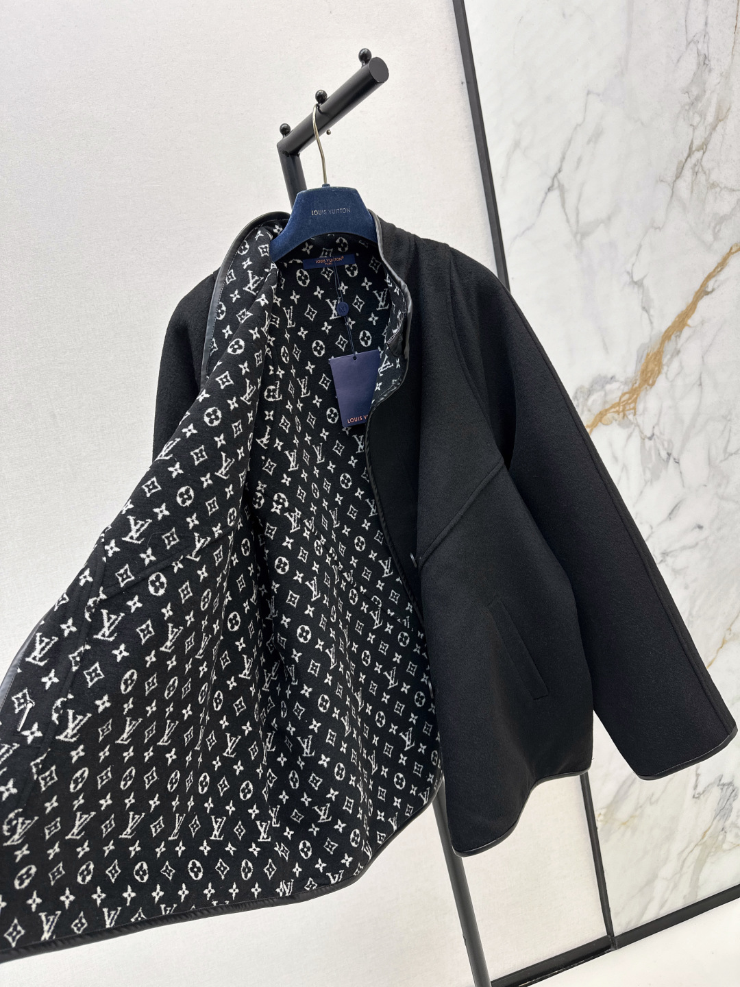 Louis Vuitton Women's Black Wool Blend Reversible Cape Coat 8 cmp i1756609216127 5640 0 4
