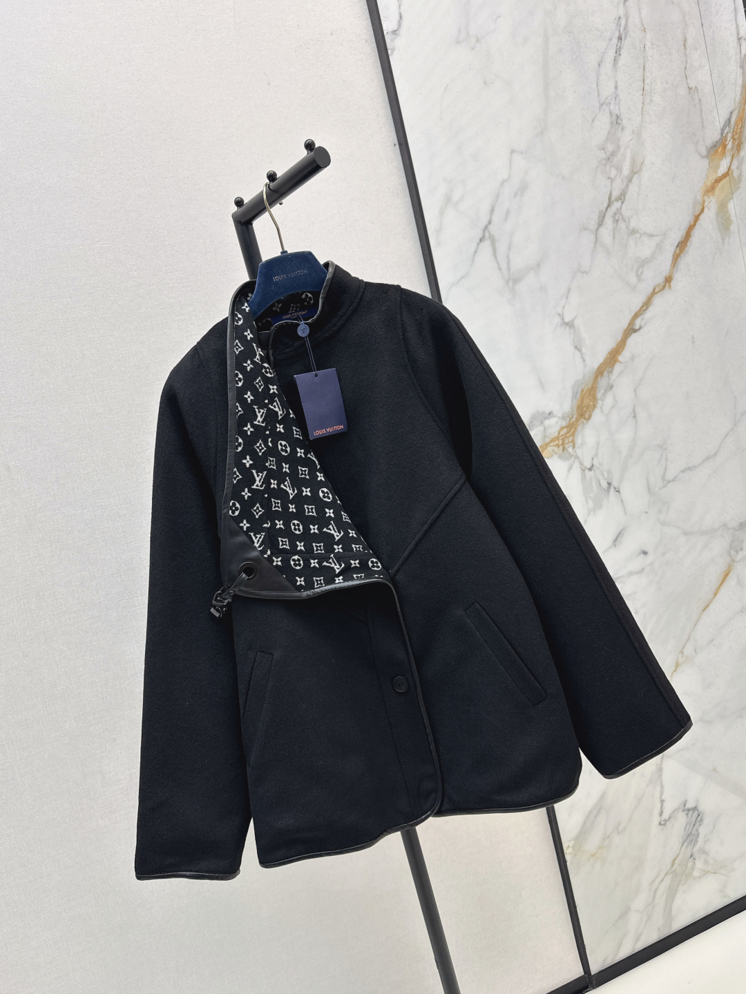Louis Vuitton Women's Black Wool Blend Reversible Cape Coat 3 cmp i1756609221421 676 0 1