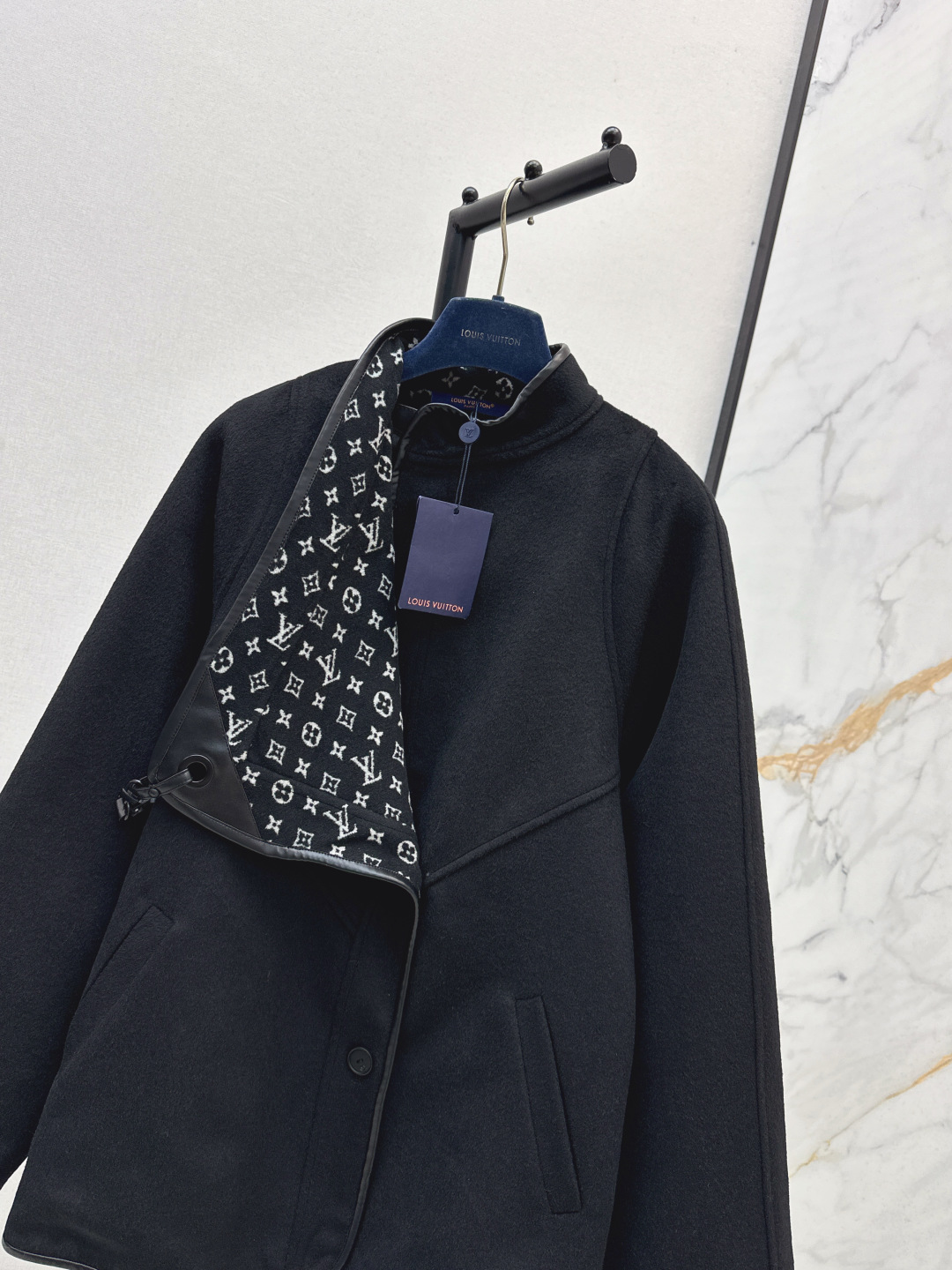 Louis Vuitton Women's Black Wool Blend Reversible Cape Coat 4 cmp i1756609221429 4878 0 2