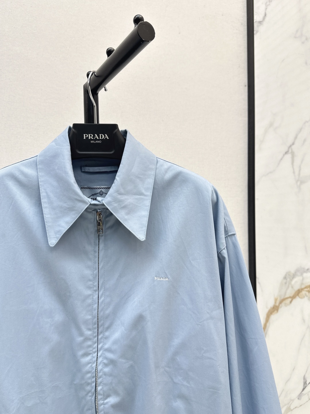 Prada Light Blue Jacket With Back Triangle Logo, Perfect for Fall 5 cmp i1756613148726 4212 0 3