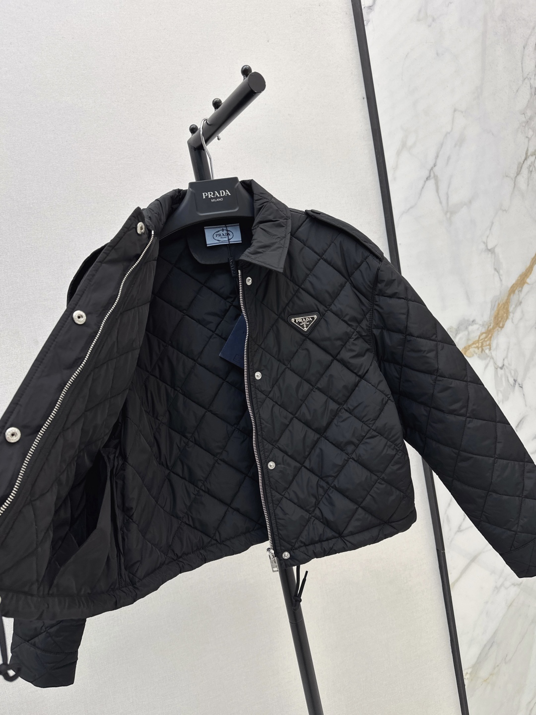 Prada Women's Diamond Quilted Lightweight Jacket, Black, S-L Sizes 8 cmp i1756620227097 6916 0 6