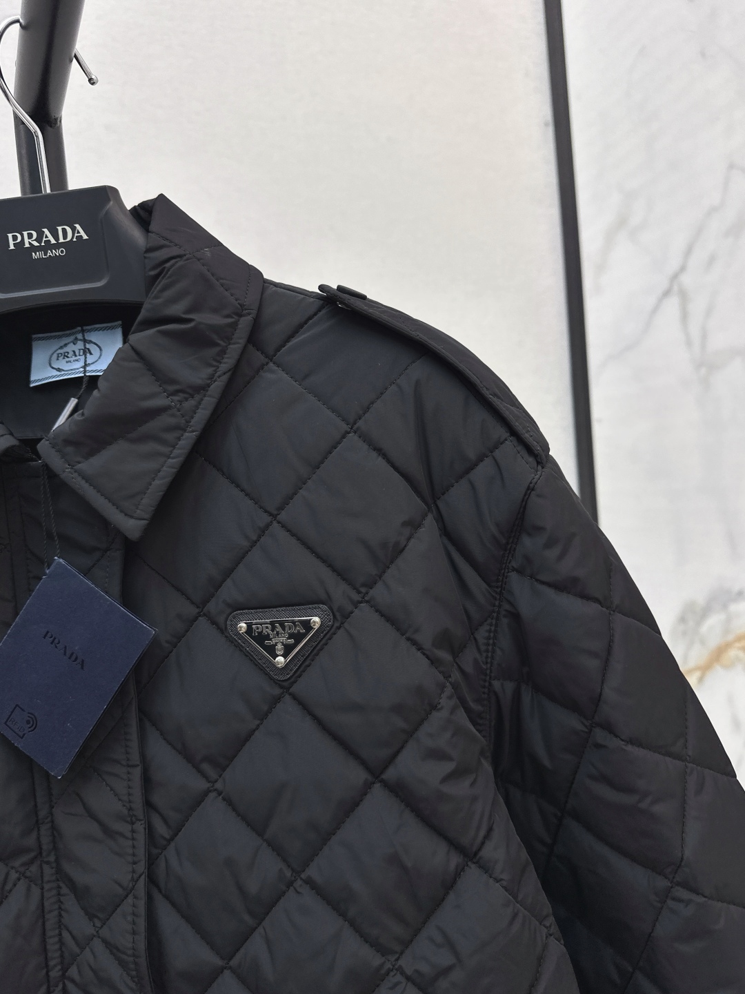 Prada Women's Diamond Quilted Lightweight Jacket, Black, S-L Sizes 6 cmp i1756620227098 648 0 4