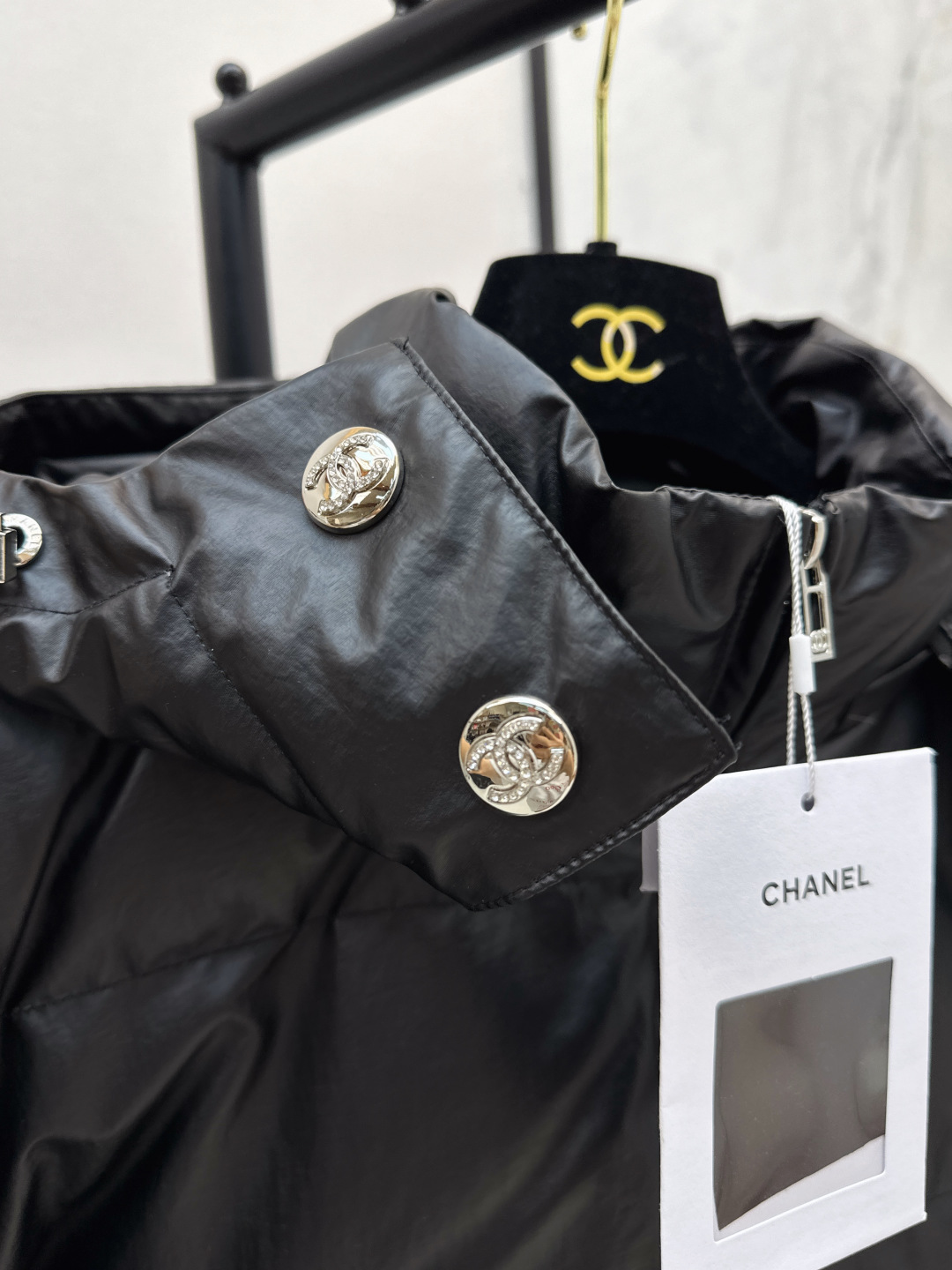 Chanel-Inspired Black Puffer Jacket with Hood, Double Pockets - Stylish & Warm 6 cmp i1756713247068 4962 0 5
