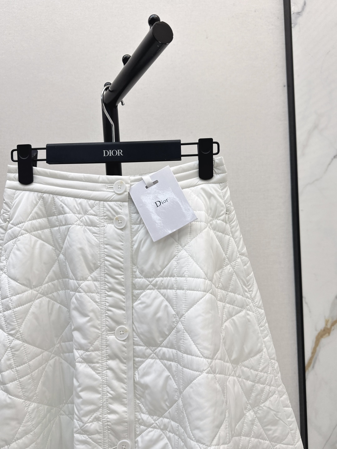 Dior White Quilted Midi Skirt A-Line Silhouette Nylon Slimming S-L 5 cmp i1756717476907 3922 0 3