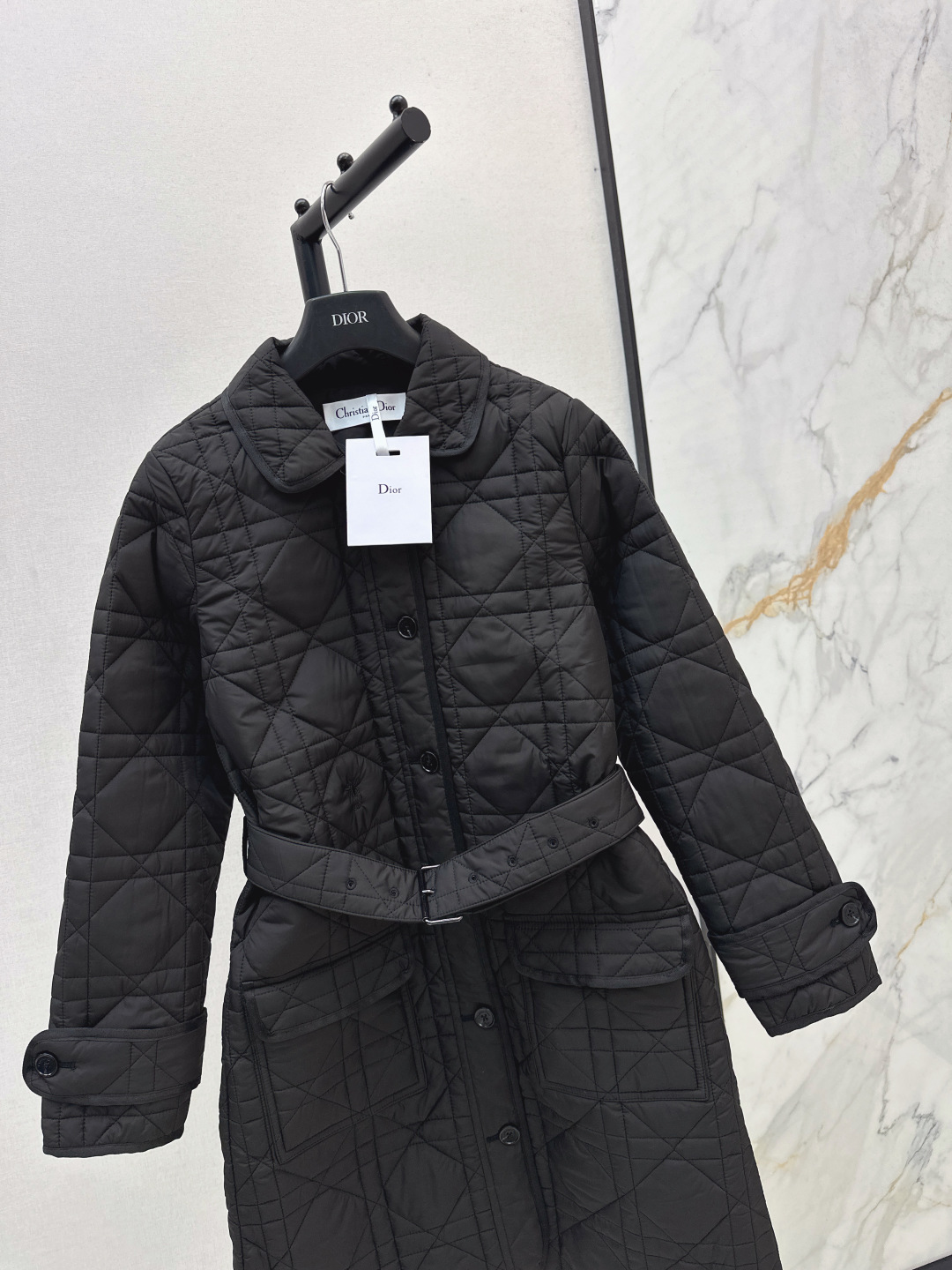 Dior Quilted Long Coat with Belt, Fall/Winter, Black Nylon, Slim Fit 4 cmp i1756718276809 2521 0 2