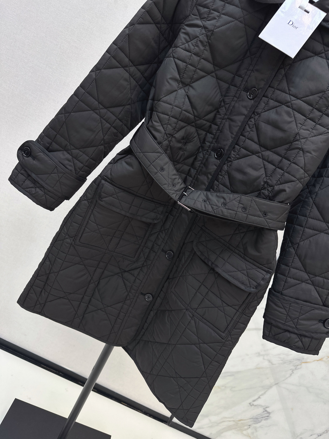 Dior Quilted Long Coat with Belt, Fall/Winter, Black Nylon, Slim Fit 8 cmp i1756718276809 6476 0 6