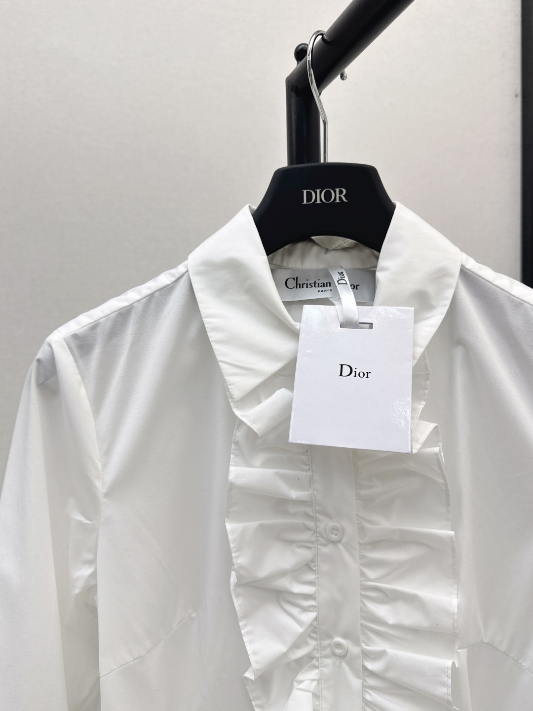 Dior White Cotton Poplin Dress with Ruffled Trim and Belt 6 cmp i1756795609302 8322 0 4