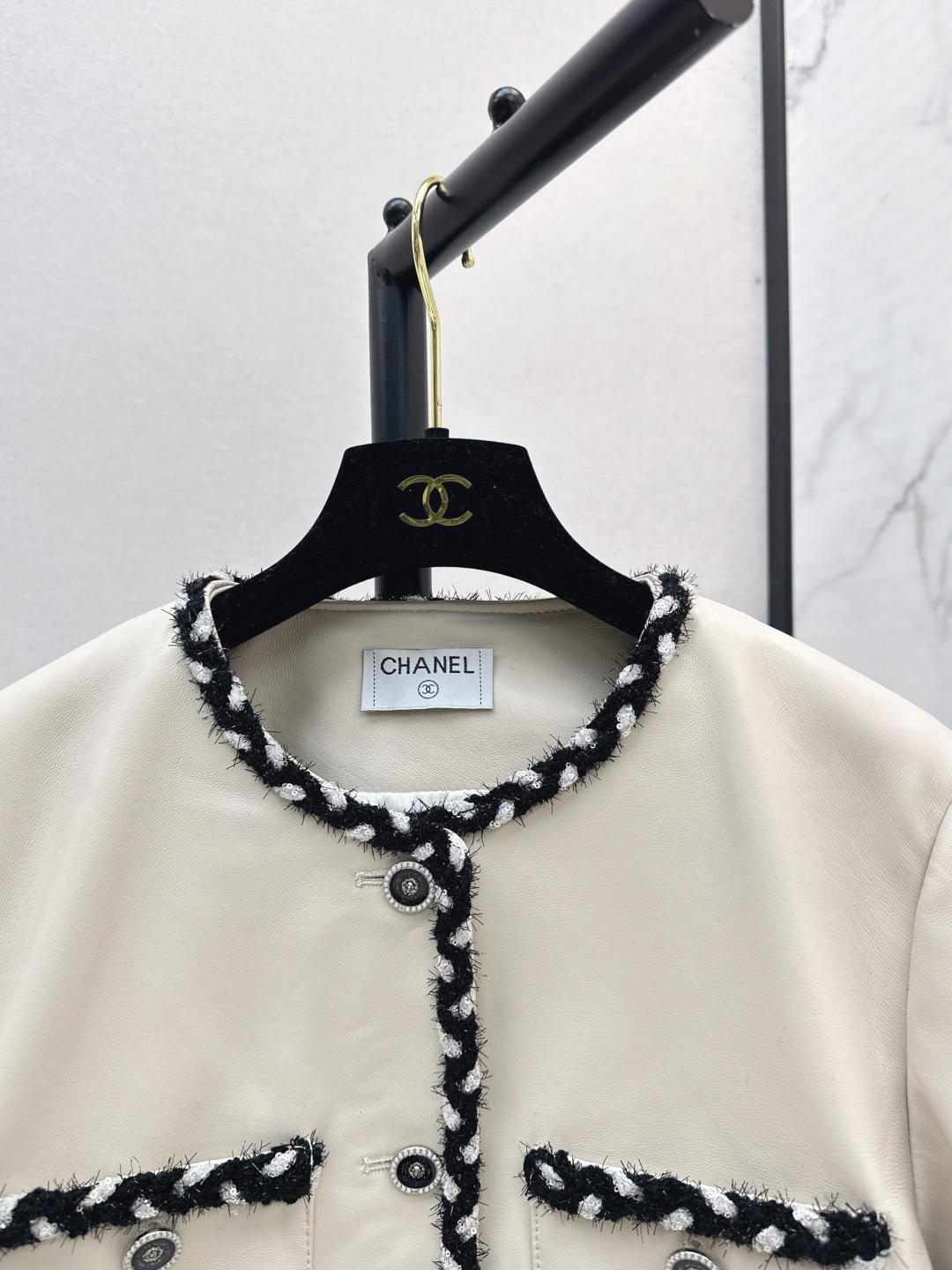 Chanel Women's Lambskin Leather Jacket with Braided Trim - Elegant Outerwear 6 cmp i1756796462388 1814 0 4