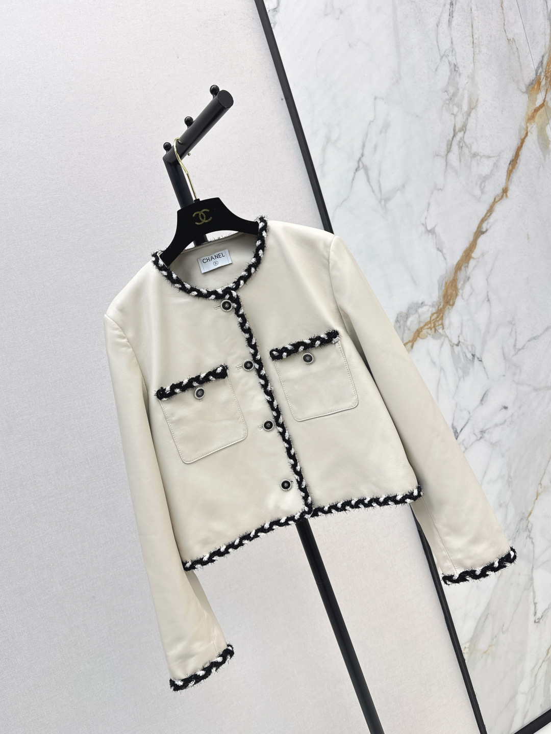 Chanel Women's Lambskin Leather Jacket with Braided Trim - Elegant Outerwear 3 cmp i1756796462388 3662 0 1