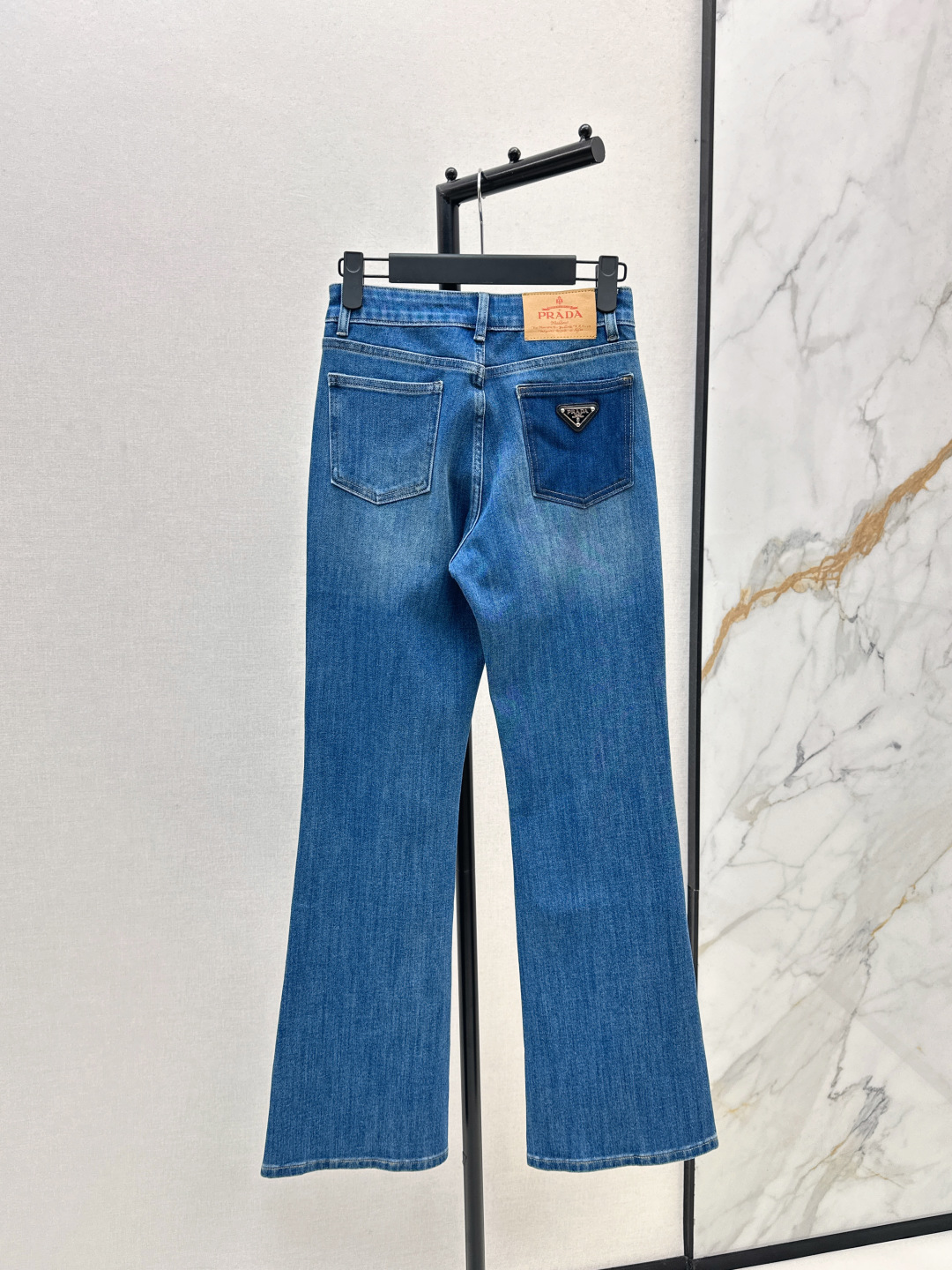 Prada Women's Denim Jeans Minimalist Flare Leg High Waist Blue 3 cmp i1757844926624 9098 0 1
