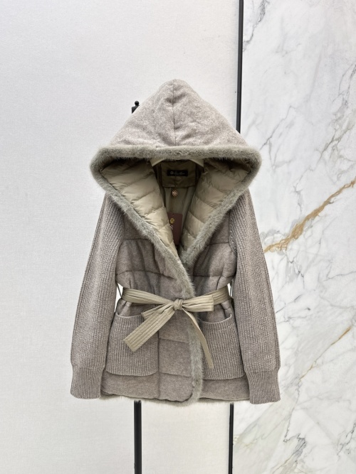 Wool Knit Down Jacket with Hooded Design and Belt - Luxurious Warmth 1 Wool Knit Down Jacket with Hooded Design and Belt - Luxurious Warmth