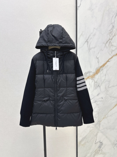 Thom Browne Wool-Panelled Down Hooded Jacket - Lightweight & Stylish 24 Thom Browne Wool-Panelled Down Hooded Jacket - Lightweight & Stylish