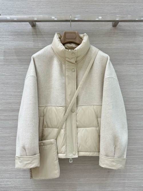 Elegant Women's Winter Down Jacket with Cashmere & Phone Bag - Chic & Warm 1 Elegant Women's Winter Down Jacket with Cashmere & Phone Bag - Chic & Warm
