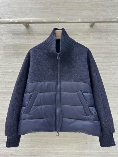 Elegant Women's Wool & Down Padded Jacket, Stand Collar, Slim Fit Outerwear 4 Elegant Women's Wool & Down Padded Jacket, Stand Collar, Slim Fit Outerwear