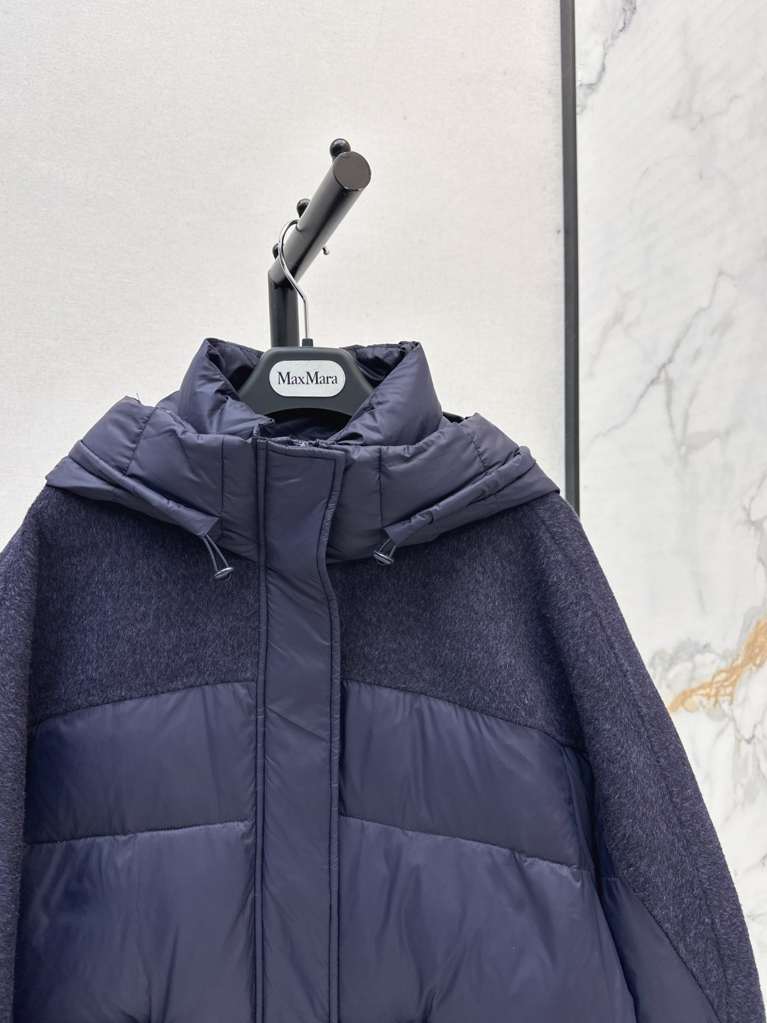 Women's Winter Padded Jacket Wool Sleeve Design Longline Hooded Puffer Coat 6 cmp i1757936403352 3887 0 4