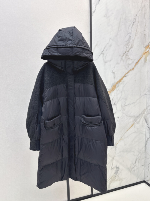 Women's Winter Padded Coat Wool Sleeve Hooded Warm Jacket 1 Women's Winter Padded Coat Wool Sleeve Hooded Warm Jacket