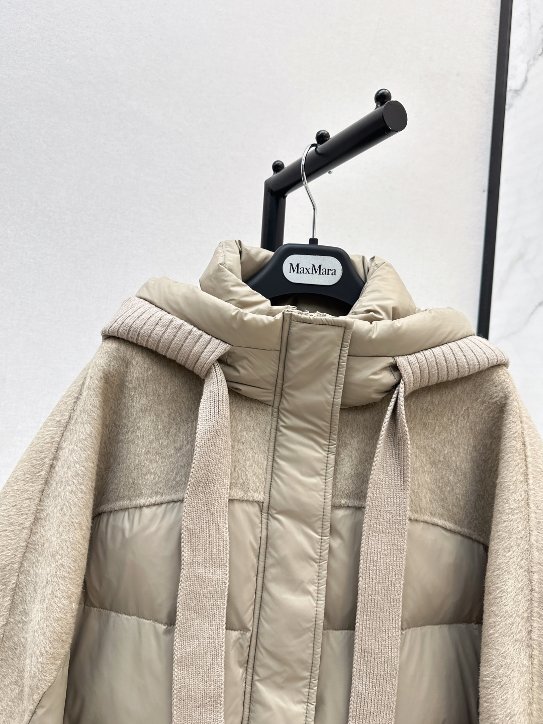 Wool Blend Hooded Down Puffer Coat, Long Sleeves Outerwear for Women 6 cmp i1757936661471 8350 0 4