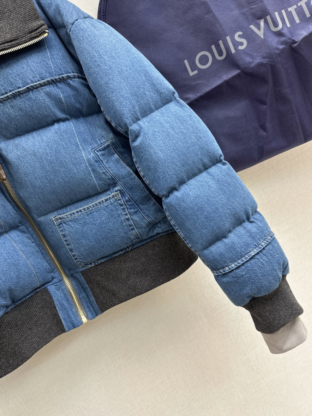 Louis Vuitton Denim Puffer Jacket: Winter Fashion, Warm and Stylish 6 cmp i1757940222702 6363 0 4