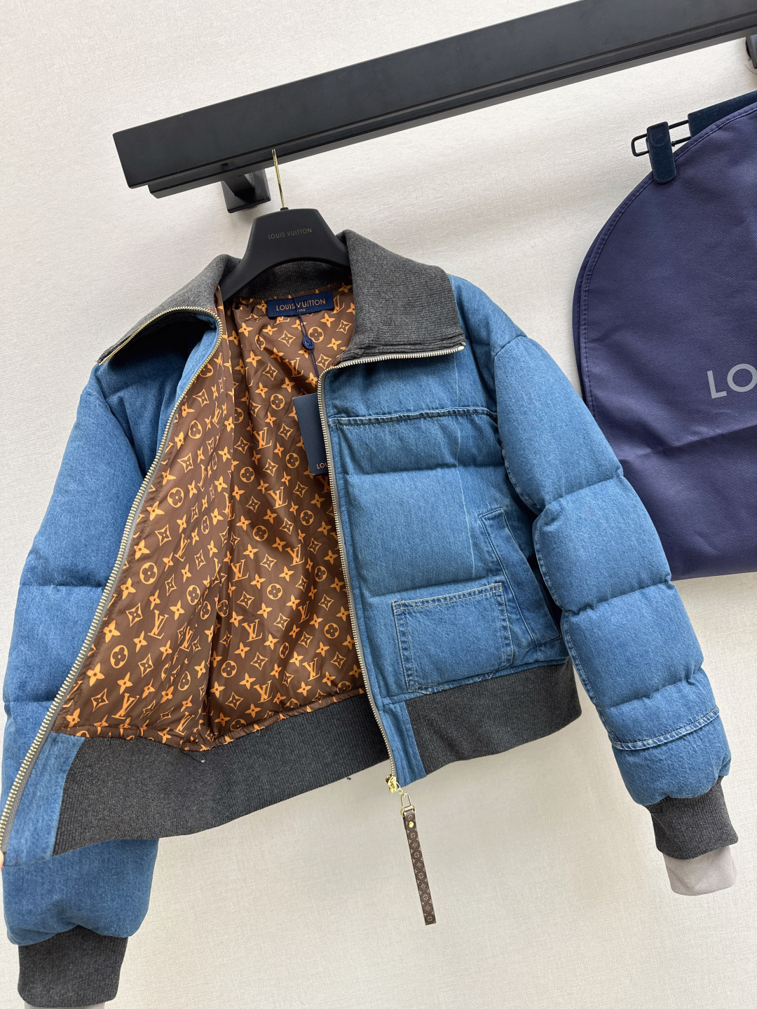 Louis Vuitton Denim Puffer Jacket: Winter Fashion, Warm and Stylish 7 cmp i1757940222706 3367 0 5