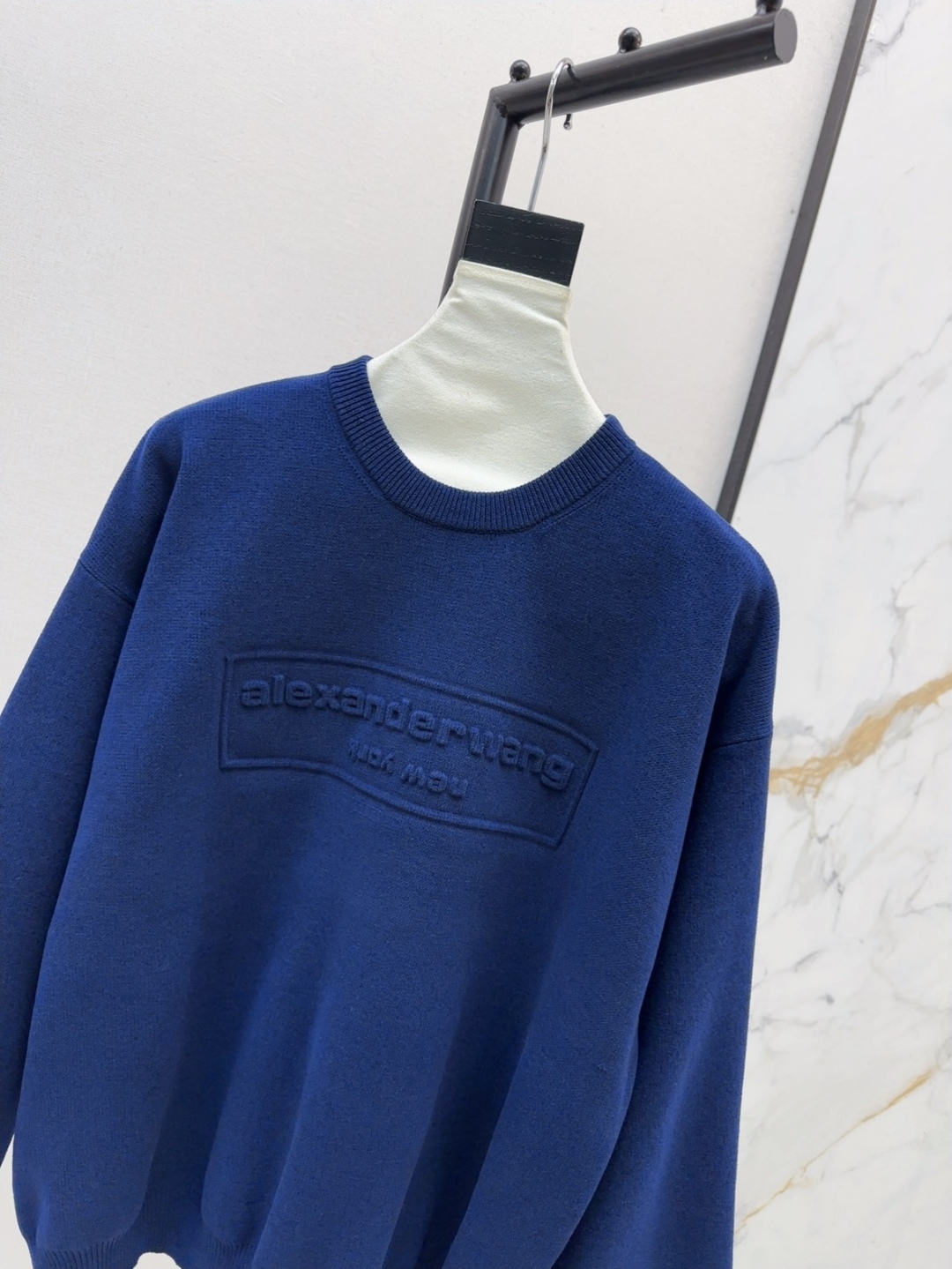 Alexander Wang Embossed Logo Wool Sweater, Women's Round Neck Pullover 5 cmp i1757943377287 1772 0 2