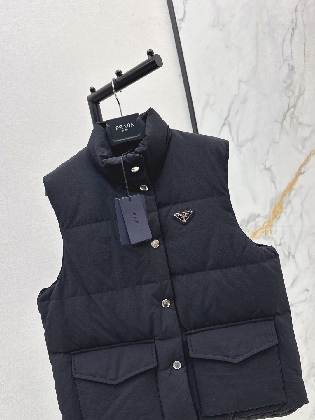 PRADA Women's Down Vest with Triangle Logo - Classic Fit, Warm & Stylish 4 cmp i1757943716972 1282 0 2
