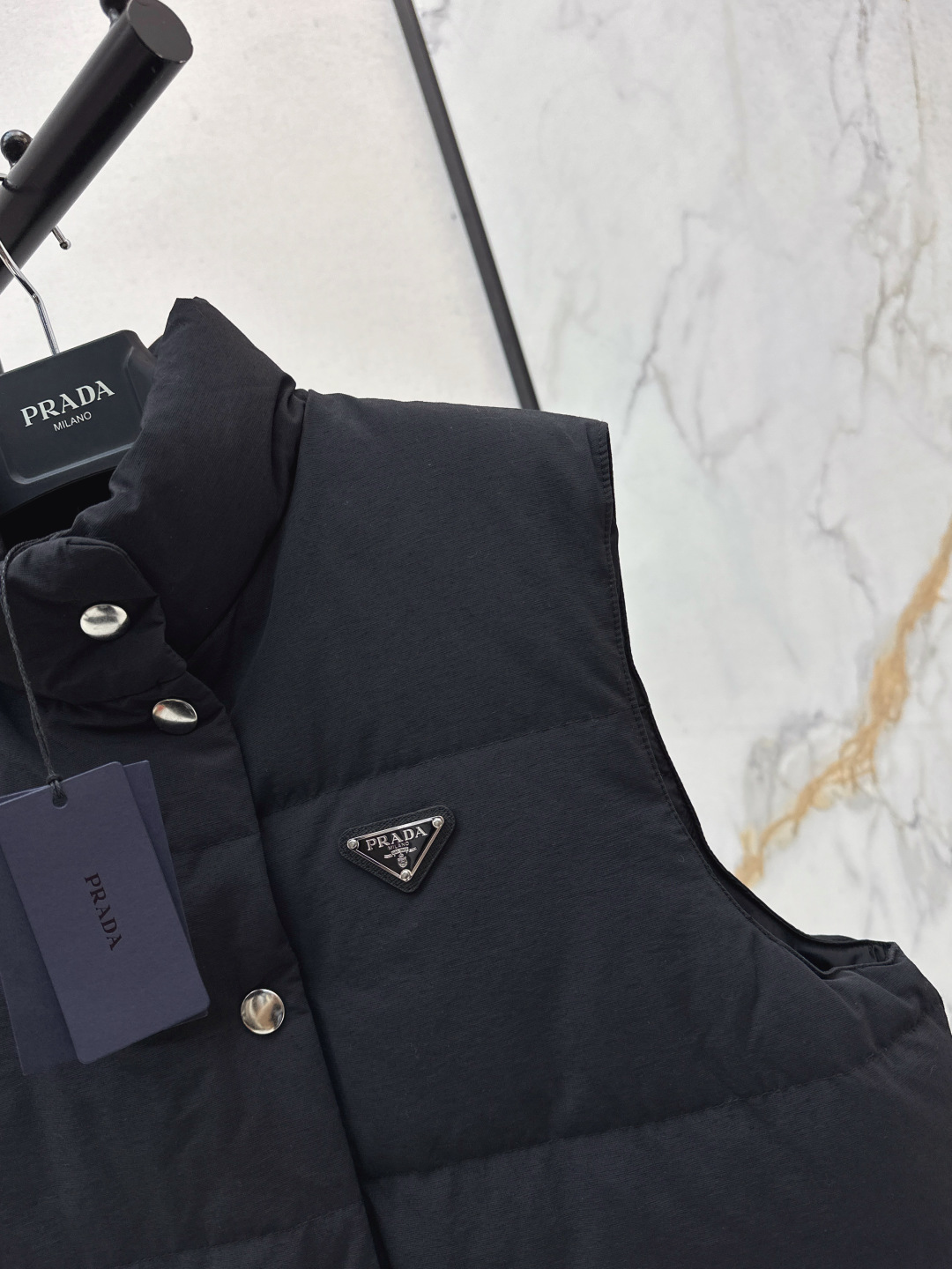 PRADA Women's Down Vest with Triangle Logo - Classic Fit, Warm & Stylish 6 cmp i1757943716973 2679 0 4