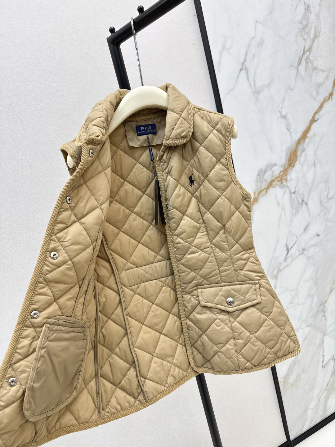 Ralph Lauren Women's Quilted Vest with Embroidered Pony Logo, Corduroy Trim 7 cmp i1757945544090 3345 0 5
