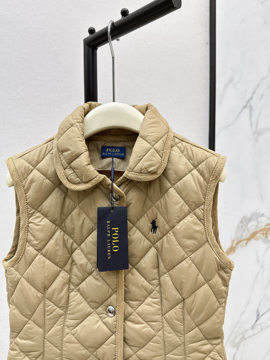 Ralph Lauren Women's Quilted Vest with Embroidered Pony Logo, Corduroy Trim 5 cmp i1757945544090 3981 0 3